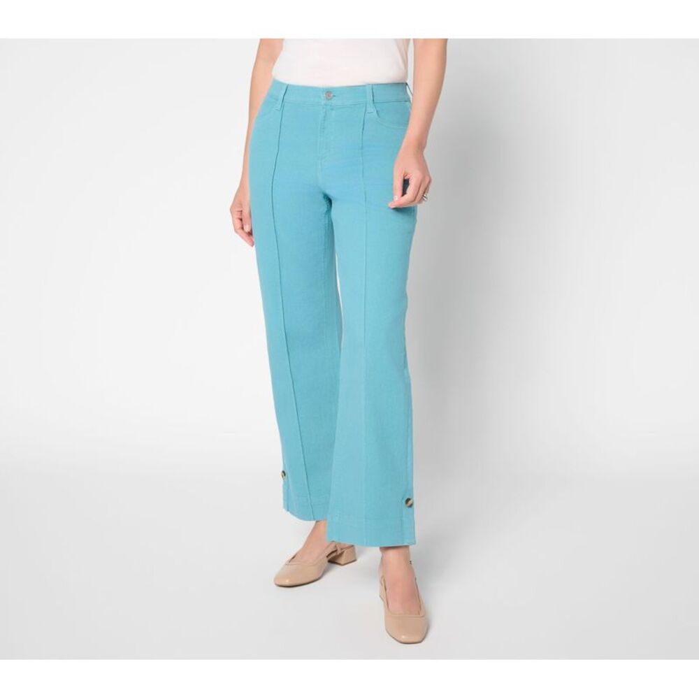 Denim & Co. Women's Plus Sz Pants 20 Color Classic Full Length Blue A698536